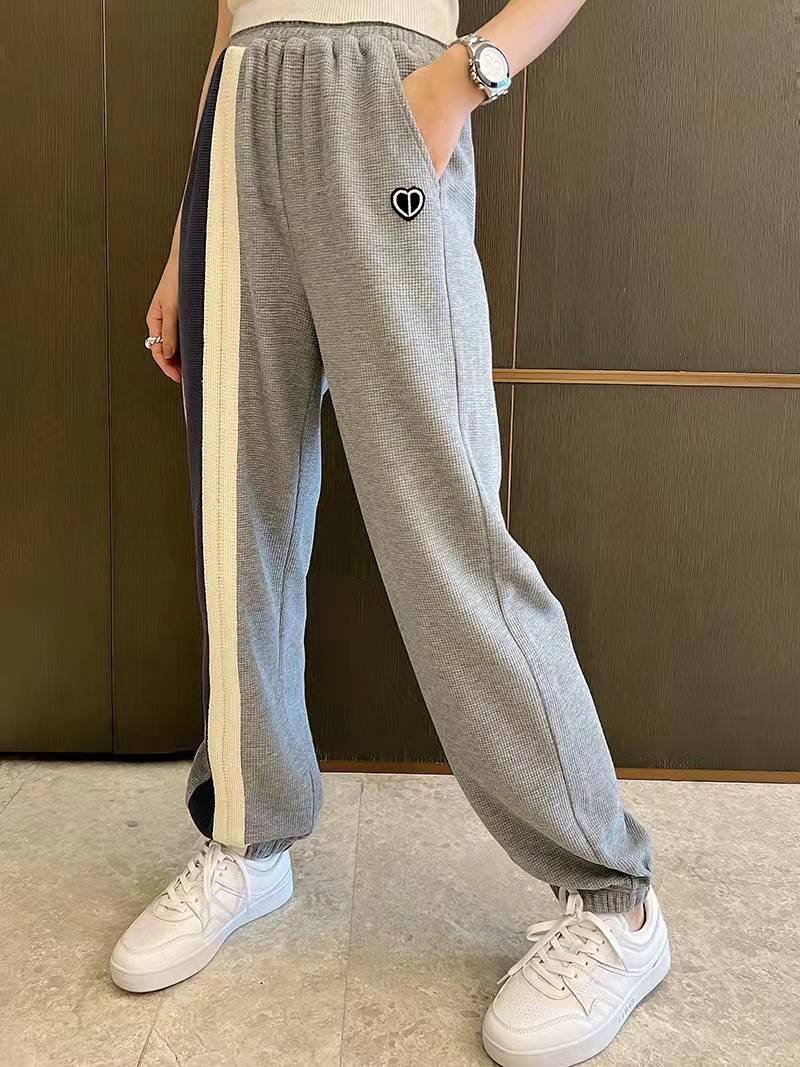撞色拼接卫裤