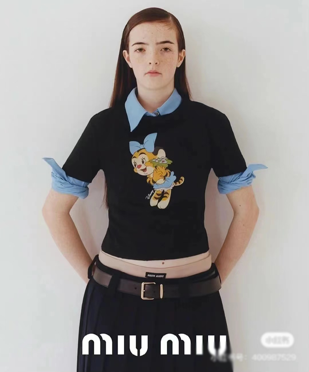 MIUMIU卡通老虎T恤