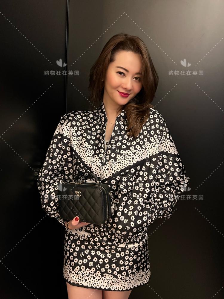 chanel碎花棒球外套