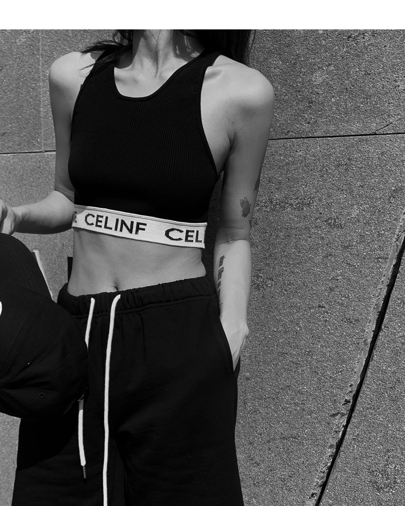 celine瑟琳超短针织背心