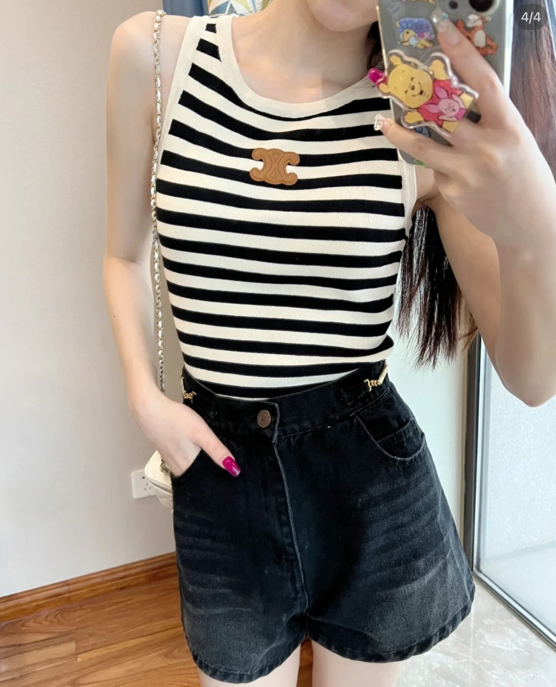 Celine凯旋门条纹背心